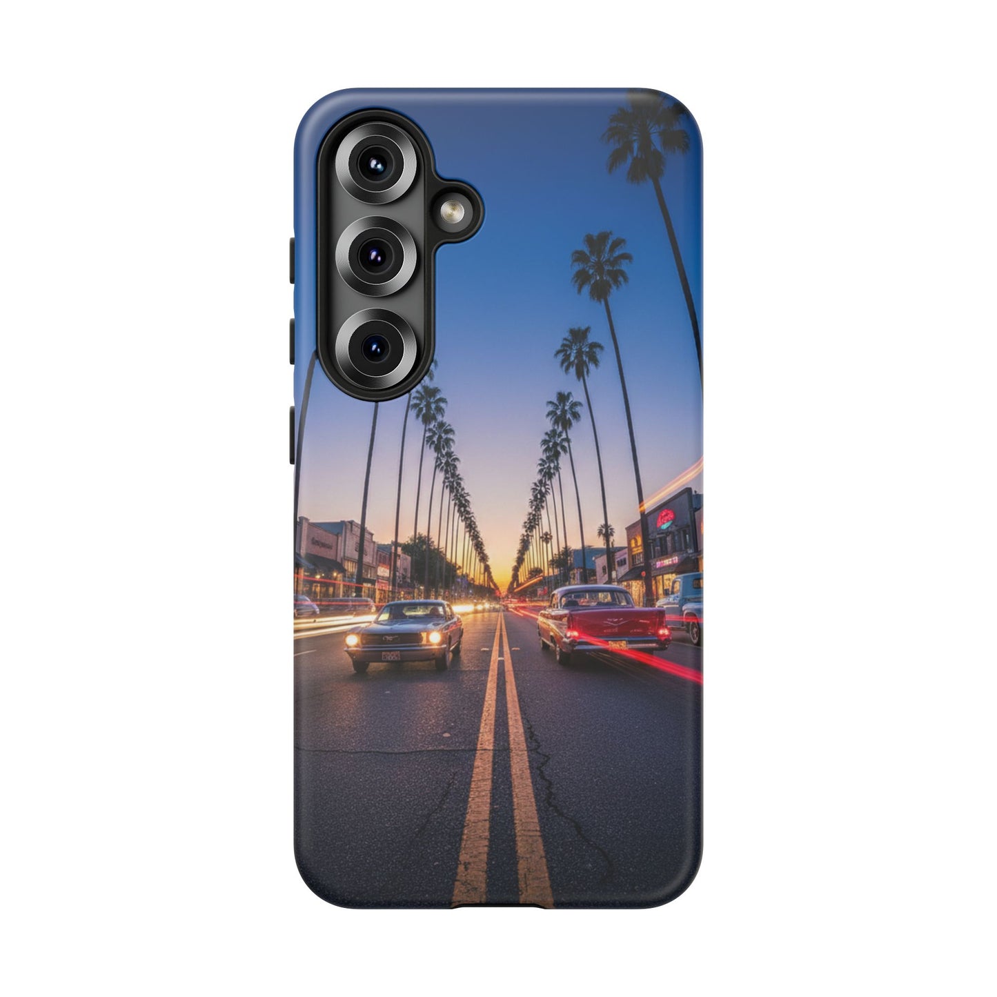 LA Sunset Boulevard Phone Case | Palm Tree Sunset Aesthetic | City Night Tough Case