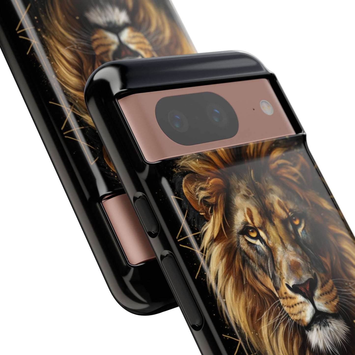 Majestic Lion Phone Case – Black Gold Luxury Lion Art Tough Protective Case