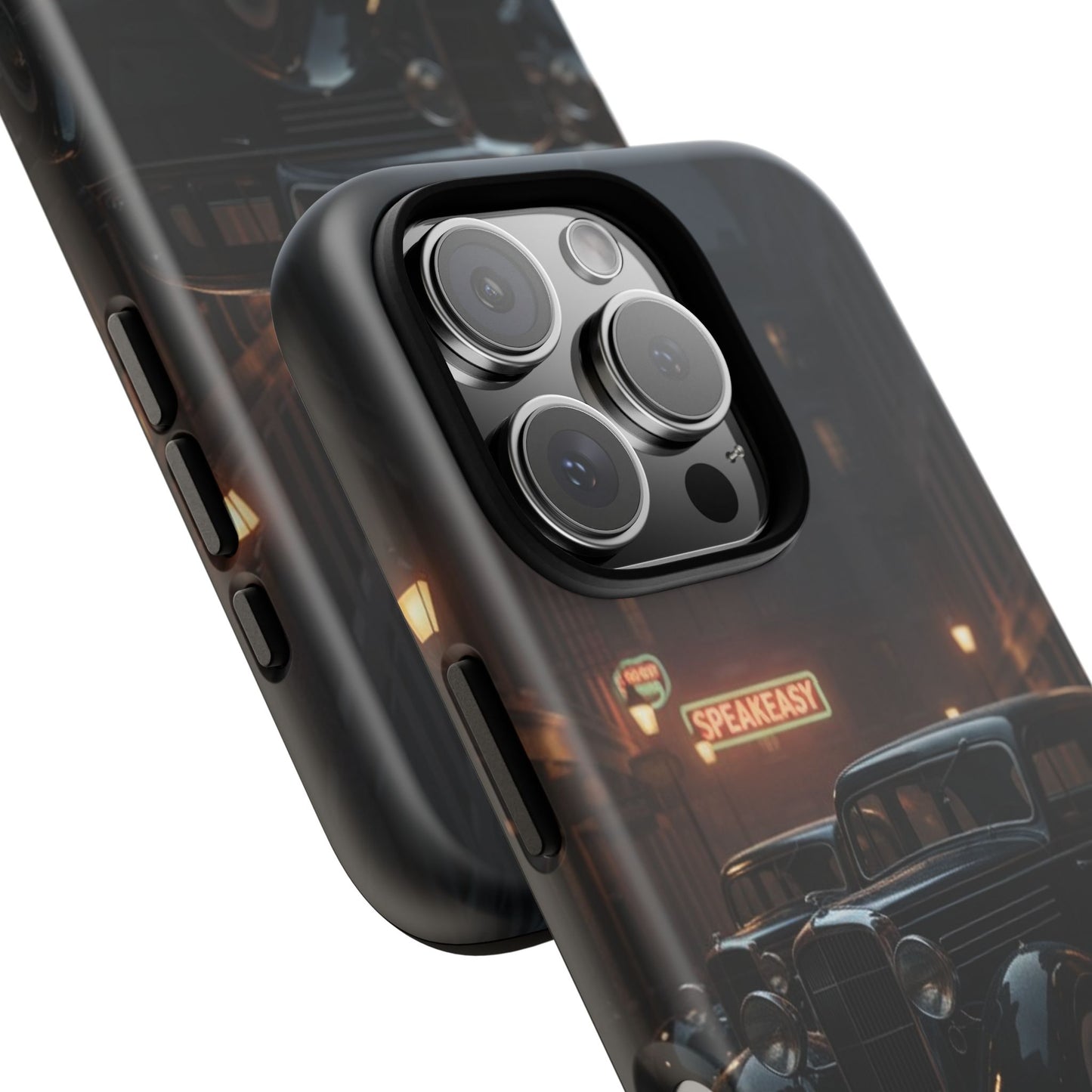 Vintage Classic Car Phone Case | Retro Noir Aesthetic | 1930s Street Scene Tough Case for iPhone & Samsung