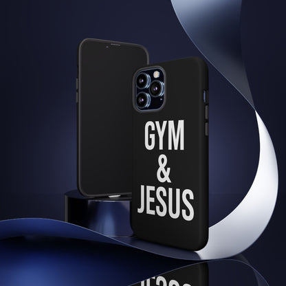 Gym & Jesus Phone Case Christian Faith Workout Gym Motivation Case