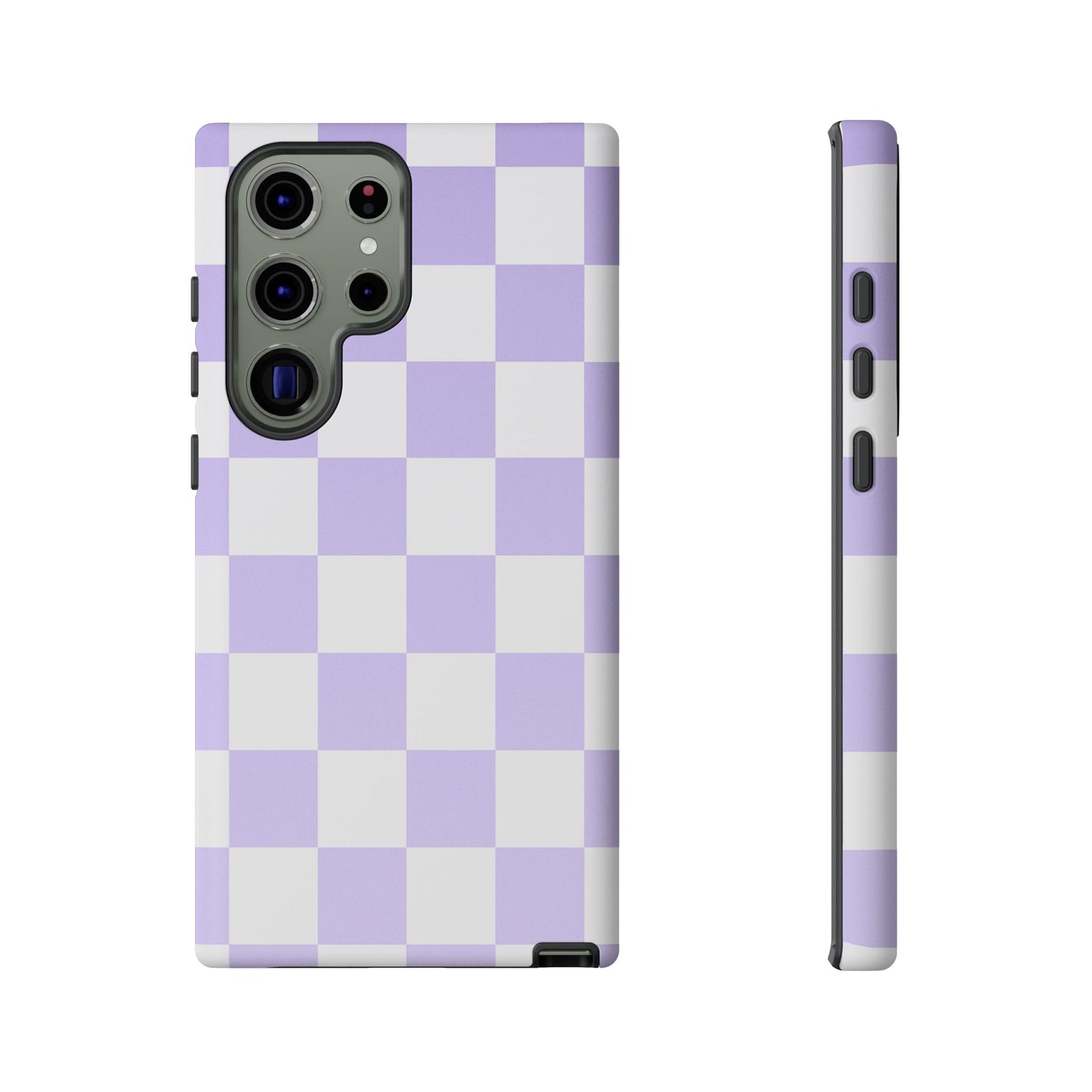 Lavender Checkerboard Phone Case | Pastel Aesthetic Tough Case