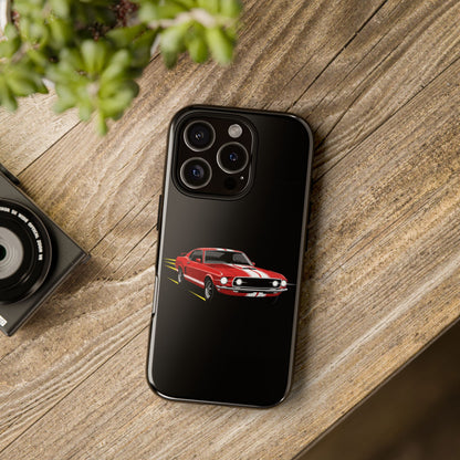 Red Muscle Car Phone Case – Classic Car Racing Tough Protective Case
