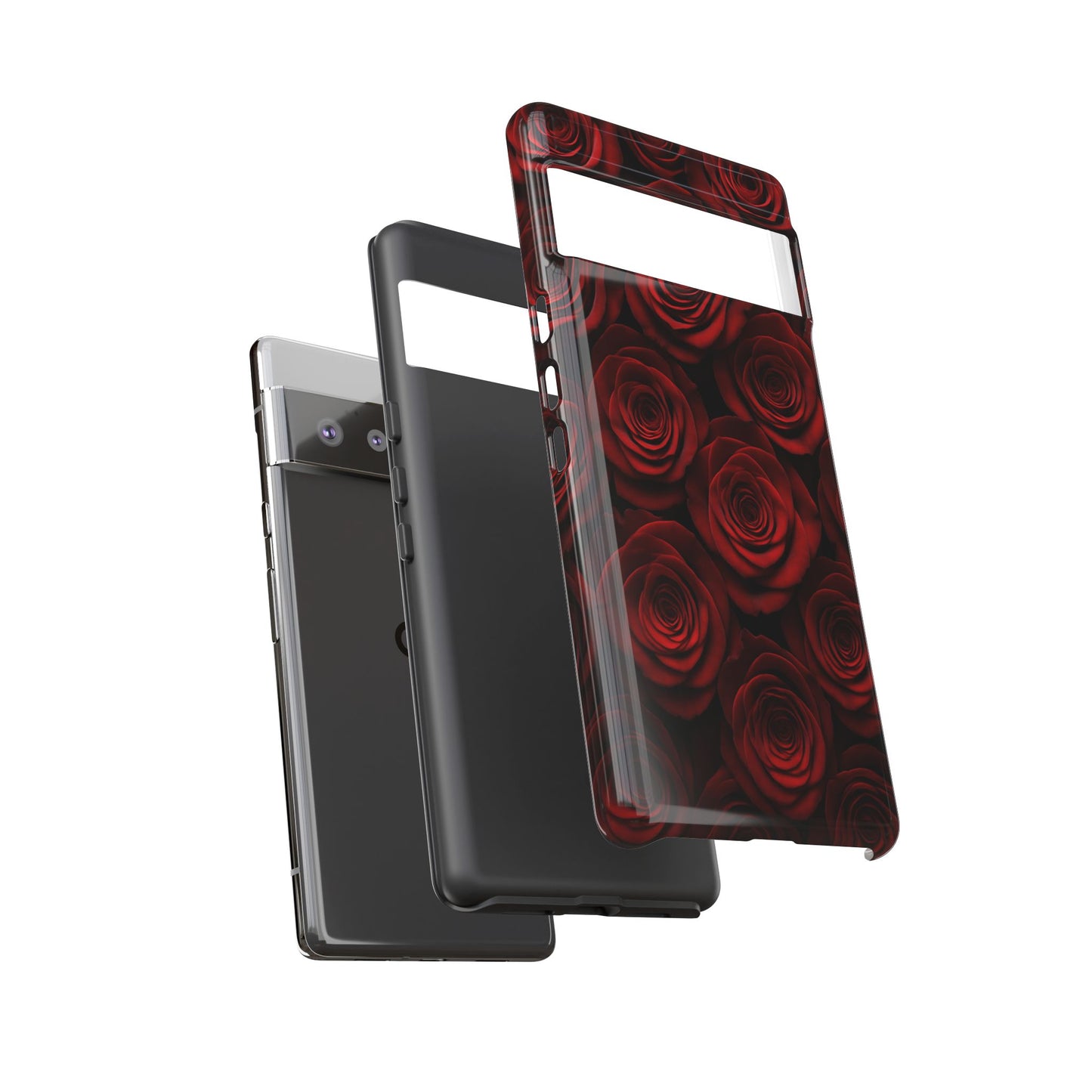 Dark Red Rose Phone Case – Gothic Floral Tough Case (iPhone, Samsung, Pixel)