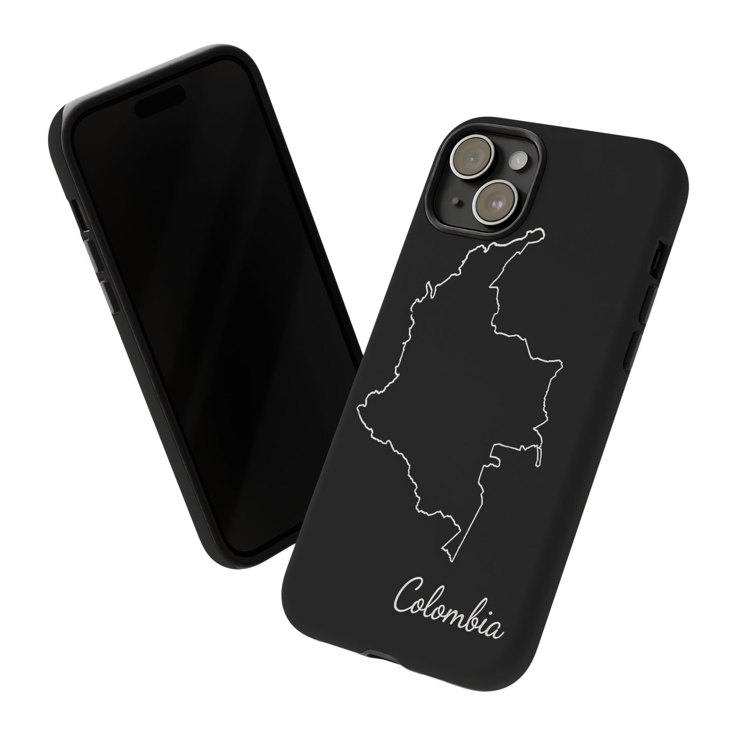 Colombia Outline Phone Case – Minimal Country Map Tough Case (iPhone, Samsung, Pixel)