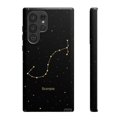 Scorpio Zodiac Constellation Phone Case – Luxe Gold Celestial Cover