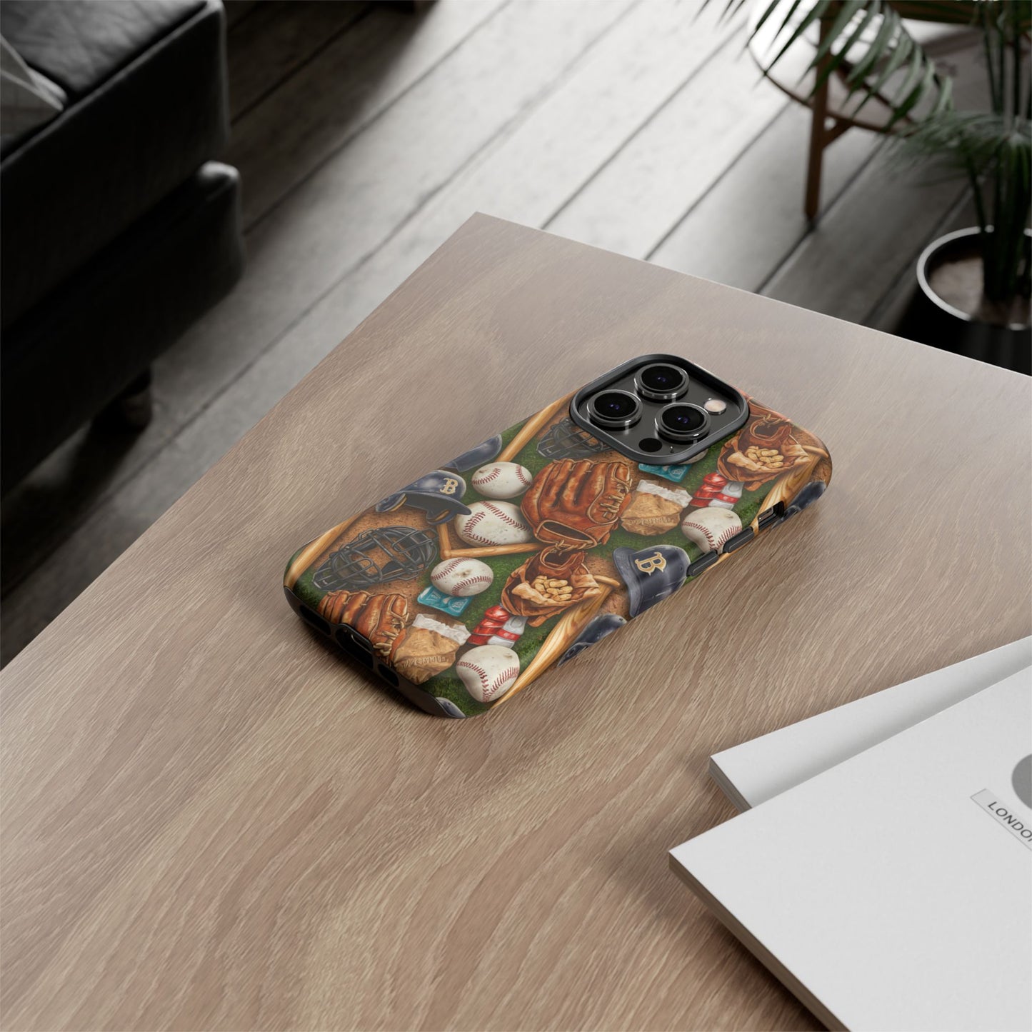 Baseball Gear Collage Phone Case – Vintage Baseball Equipment Sports Tough Case