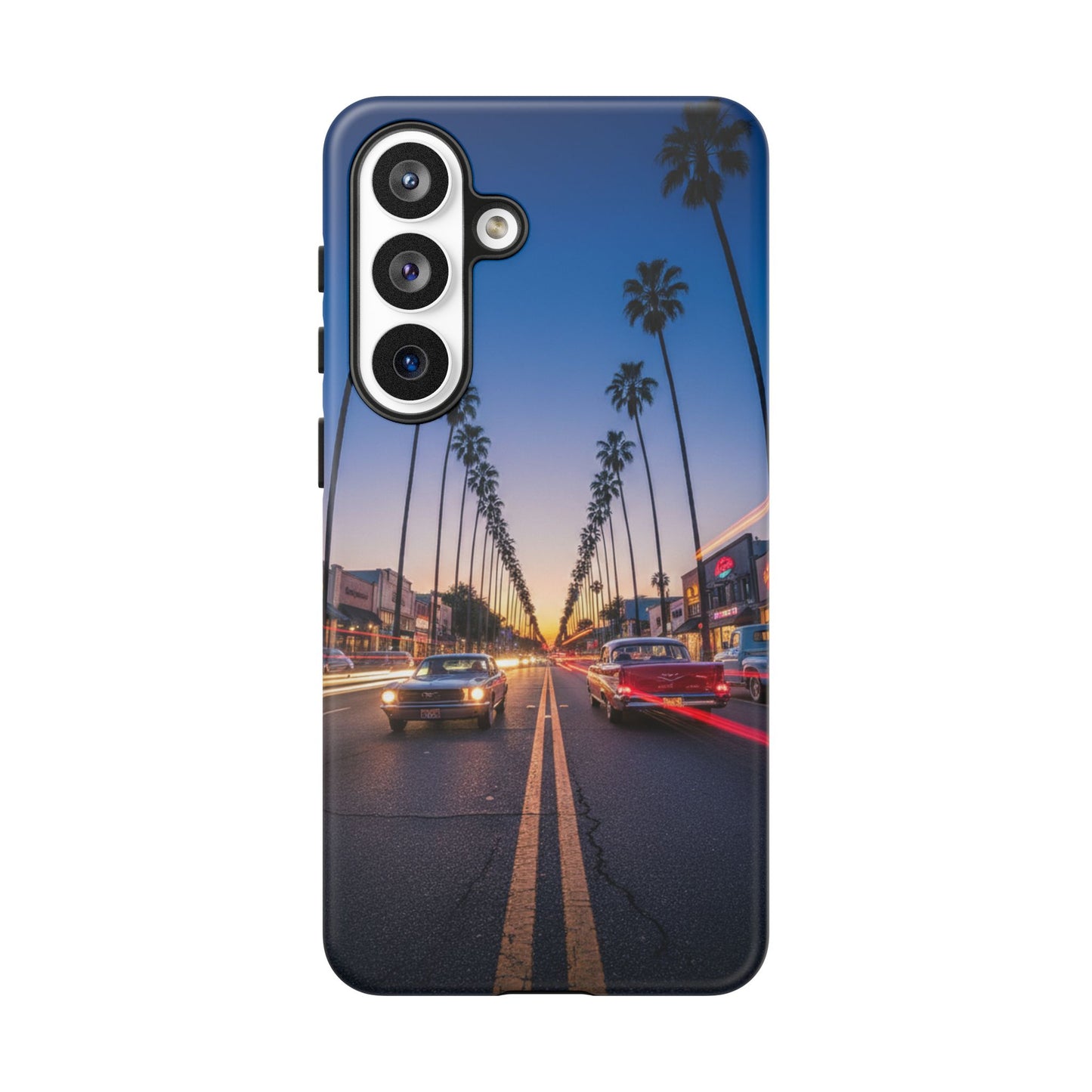 LA Sunset Boulevard Phone Case | Palm Tree Sunset Aesthetic | City Night Tough Case