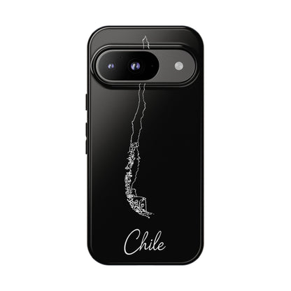 Chile Outline Phone Case – Minimal Country Map Tough Case (iPhone, Samsung, Pixel)