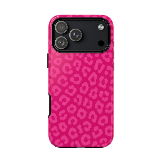 Hot Pink Leopard Print Phone Case – Bold Coquette Leopard Tough Case