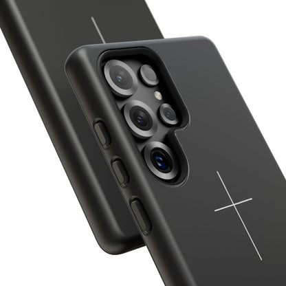 Trust in God Phone Case Minimal Cross Christian Black Tough Cover