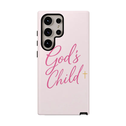 Gods Child Phone Case Christian Pink Aesthetic Tough iPhone Case