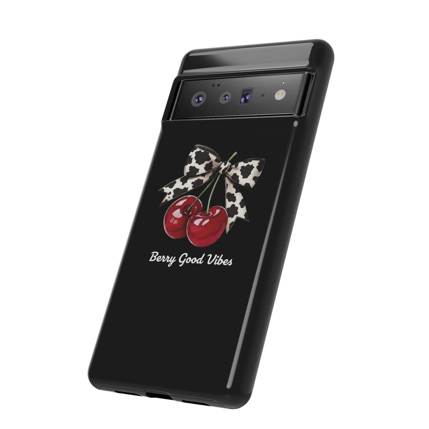 Cherry Cow Print Phone Case | Coquette Bow Aesthetic iPhone & Samsung Tough Case