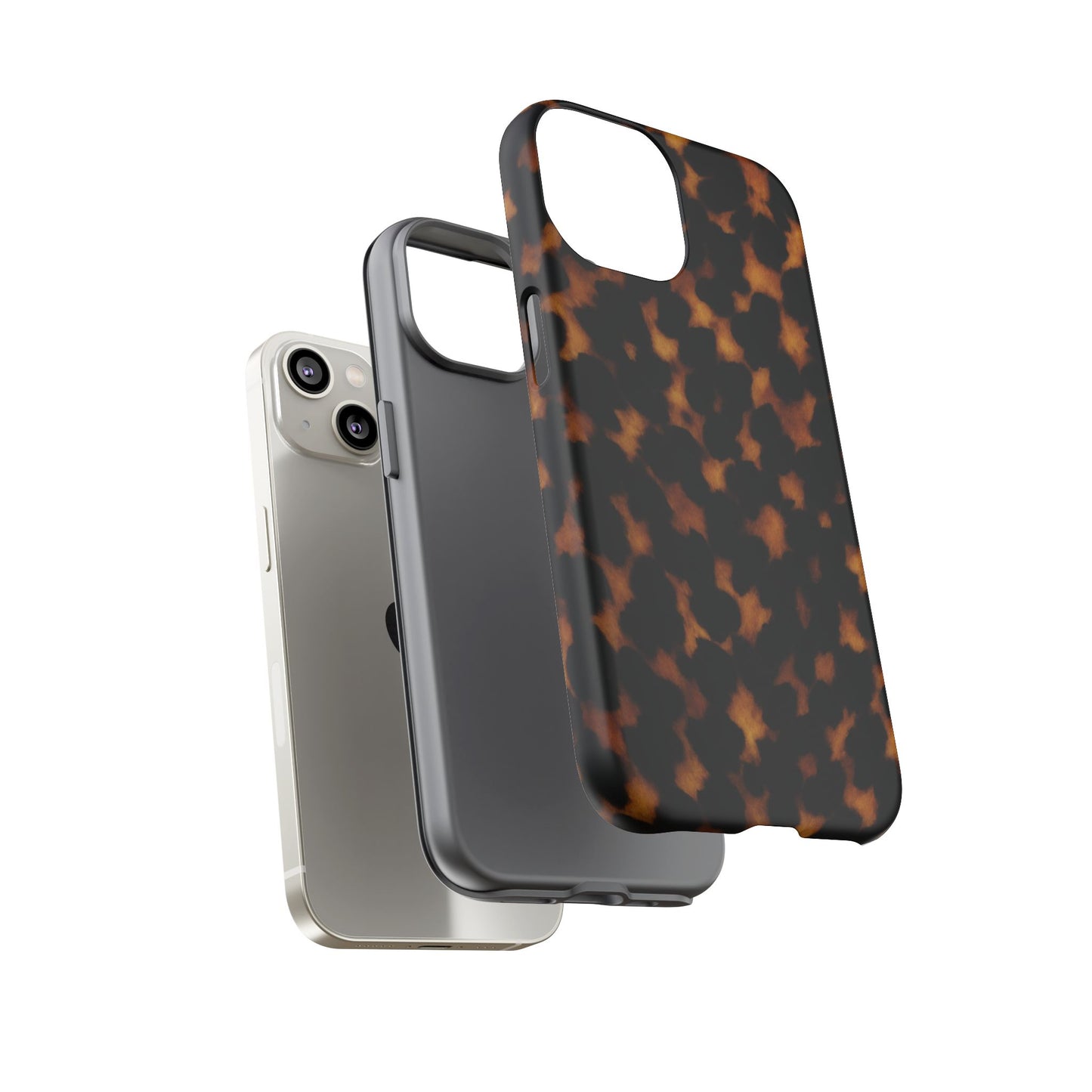 Tortoiseshell Phone Case – Brown Leopard Pattern Luxury Tough Protective Case