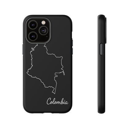 Colombia Outline Phone Case – Minimal Country Map Tough Case (iPhone, Samsung, Pixel)