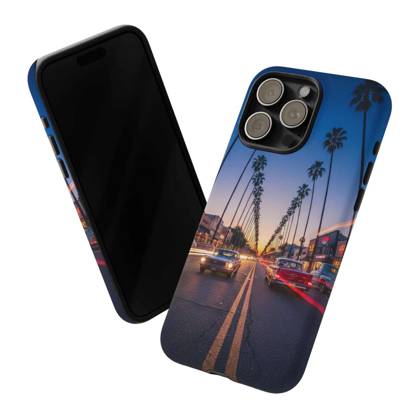 LA Sunset Boulevard Phone Case | Palm Tree Sunset Aesthetic | City Night Tough Case