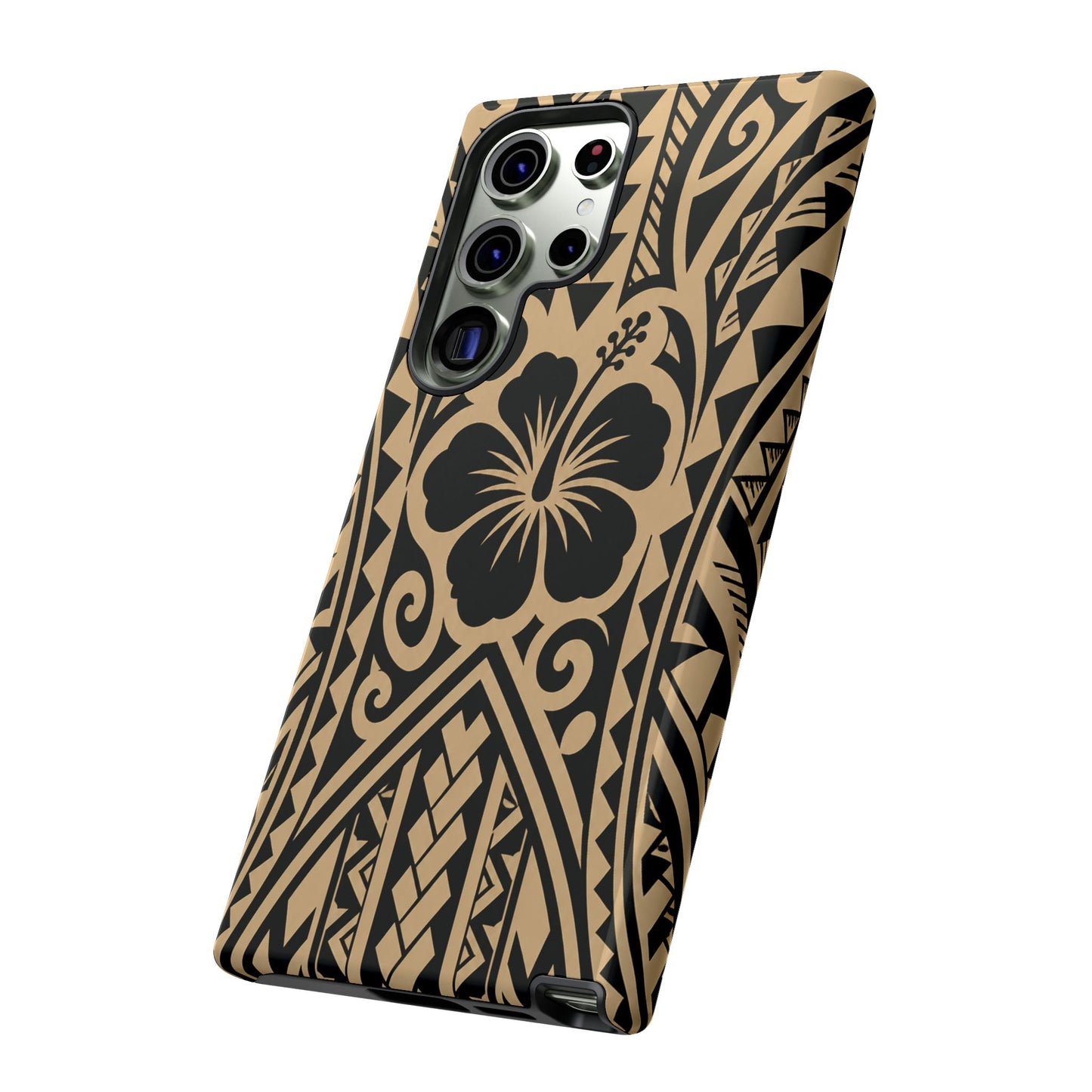 Polynesian Tribal Hawaiin Hibiscus Phone Case for iPhone Samsung Galaxy