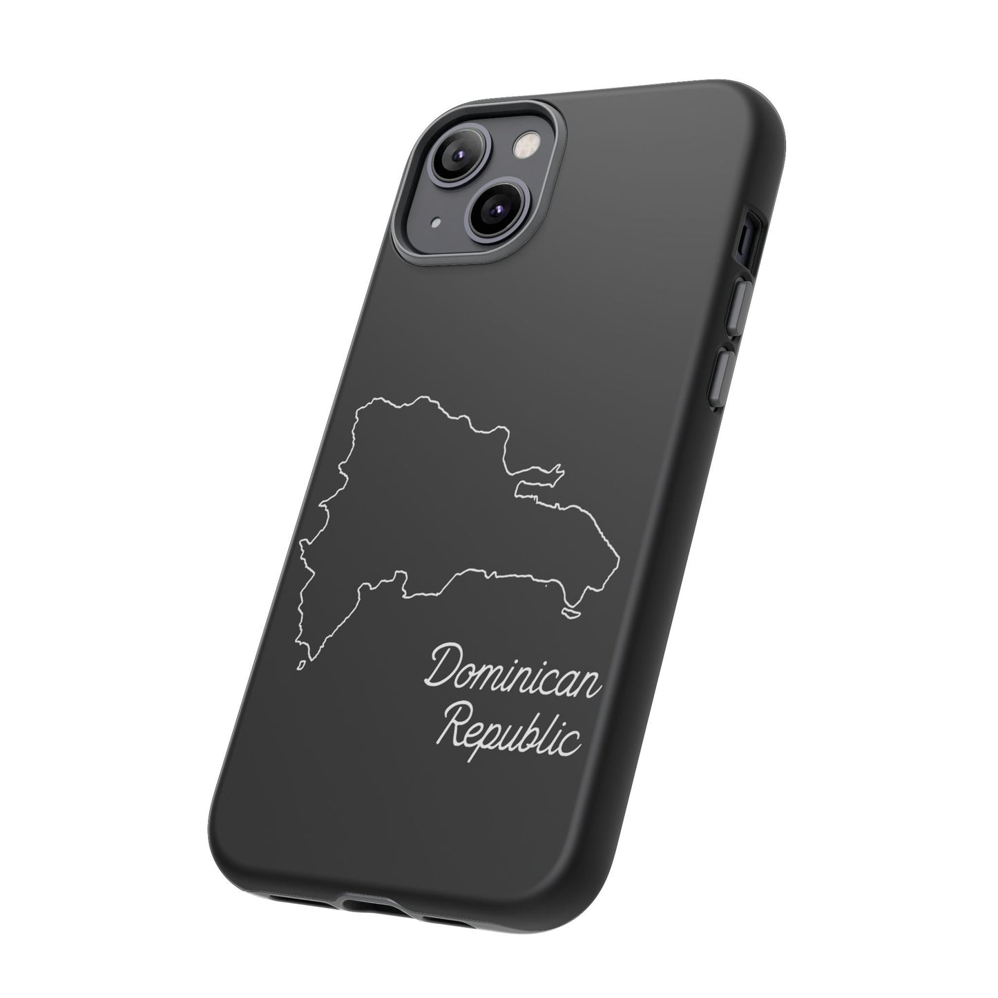 Dominican Republic Outline Phone Case – Minimal Country Map Tough Case (iPhone, Samsung, Pixel)