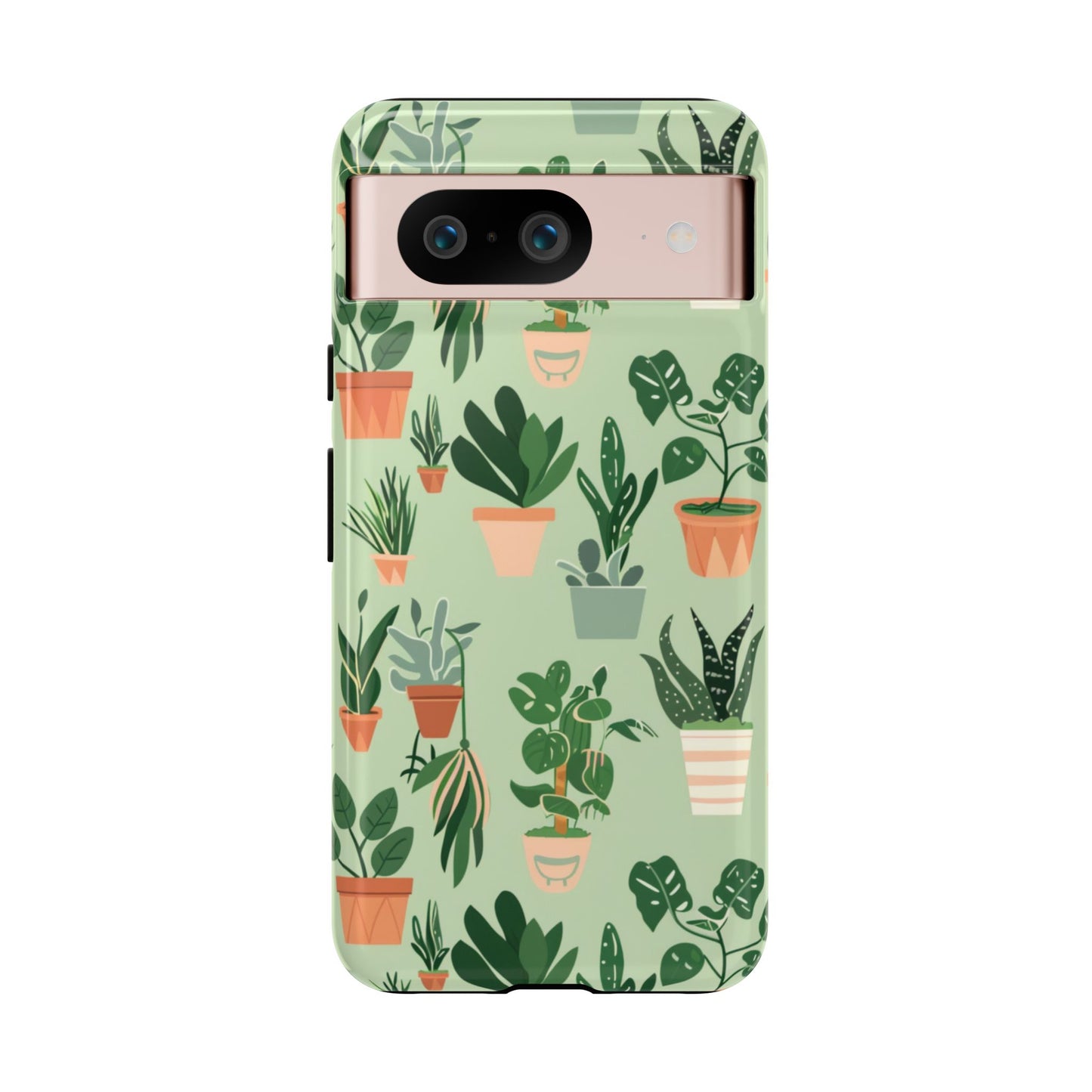 Plant Lover Phone Case | Cute Potted Plants Pattern | Botanical Aesthetic Tough Case