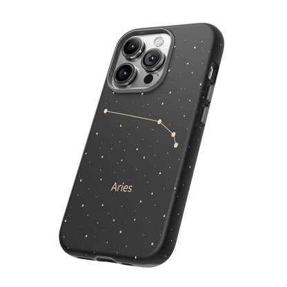 Aries Zodiac Constellation Phone Case – Luxe Gold Celestial Cover