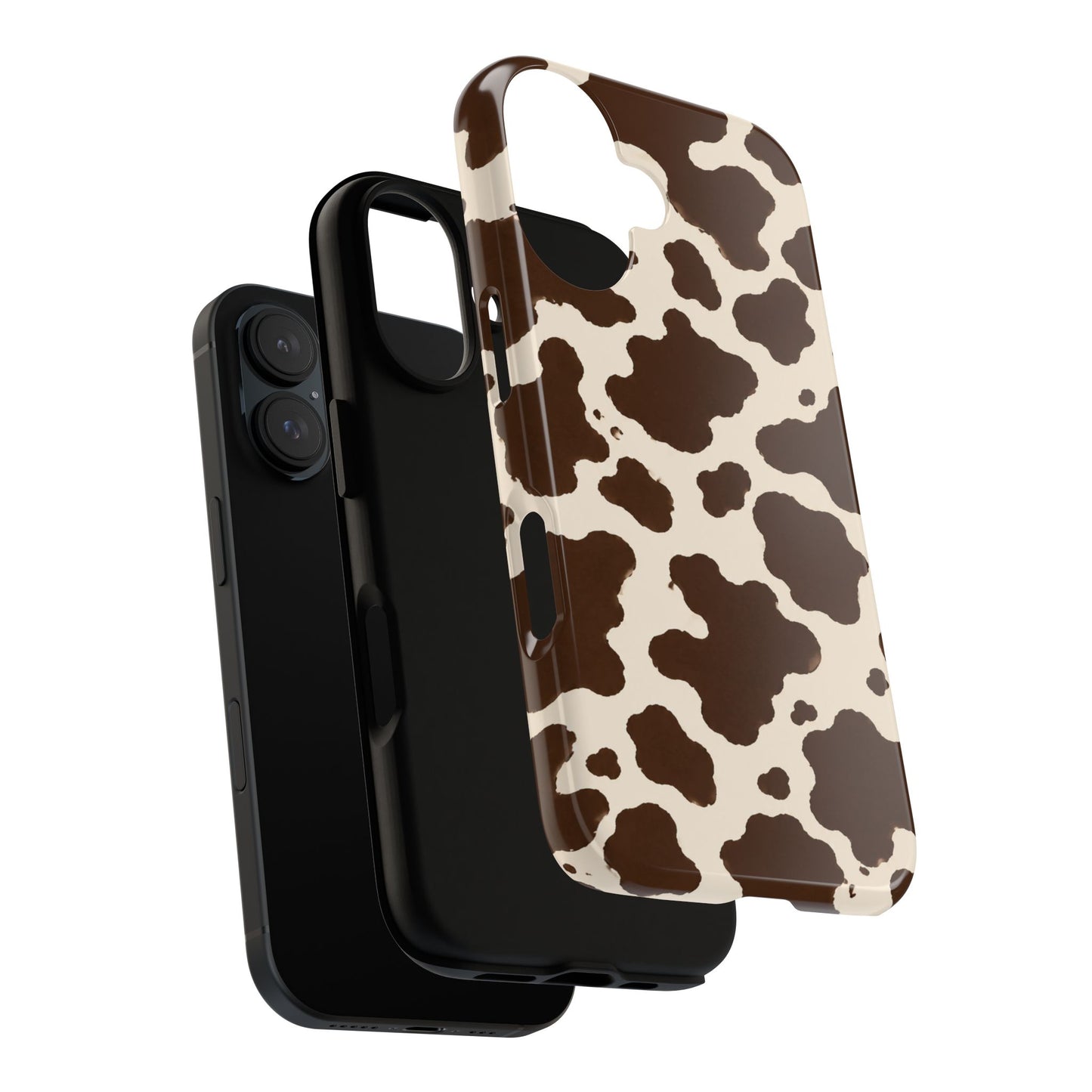 Western Cow Print Tough Phone Case for iPhone Samsung Galaxy Pixel