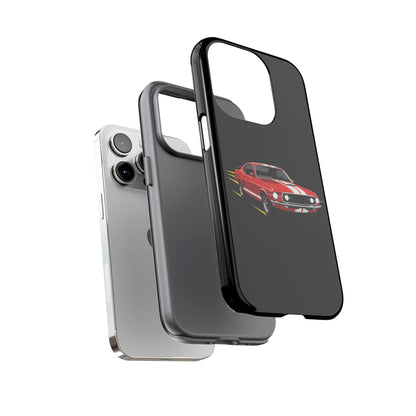 Red Muscle Car Phone Case – Classic Car Racing Tough Protective Case