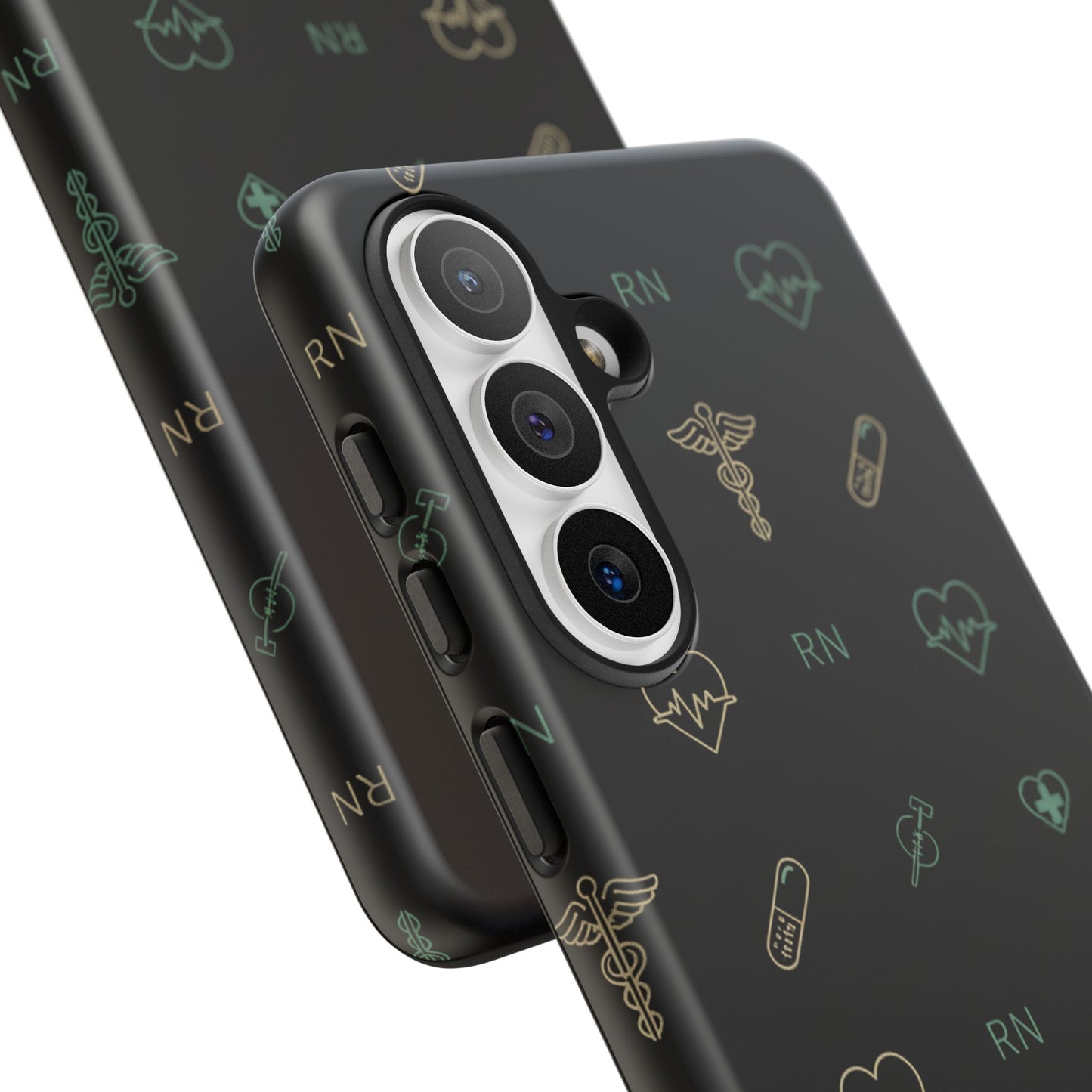RN Nurse Phone Case – Minimal Medical Icon Pattern Healthcare Worker Tough Case