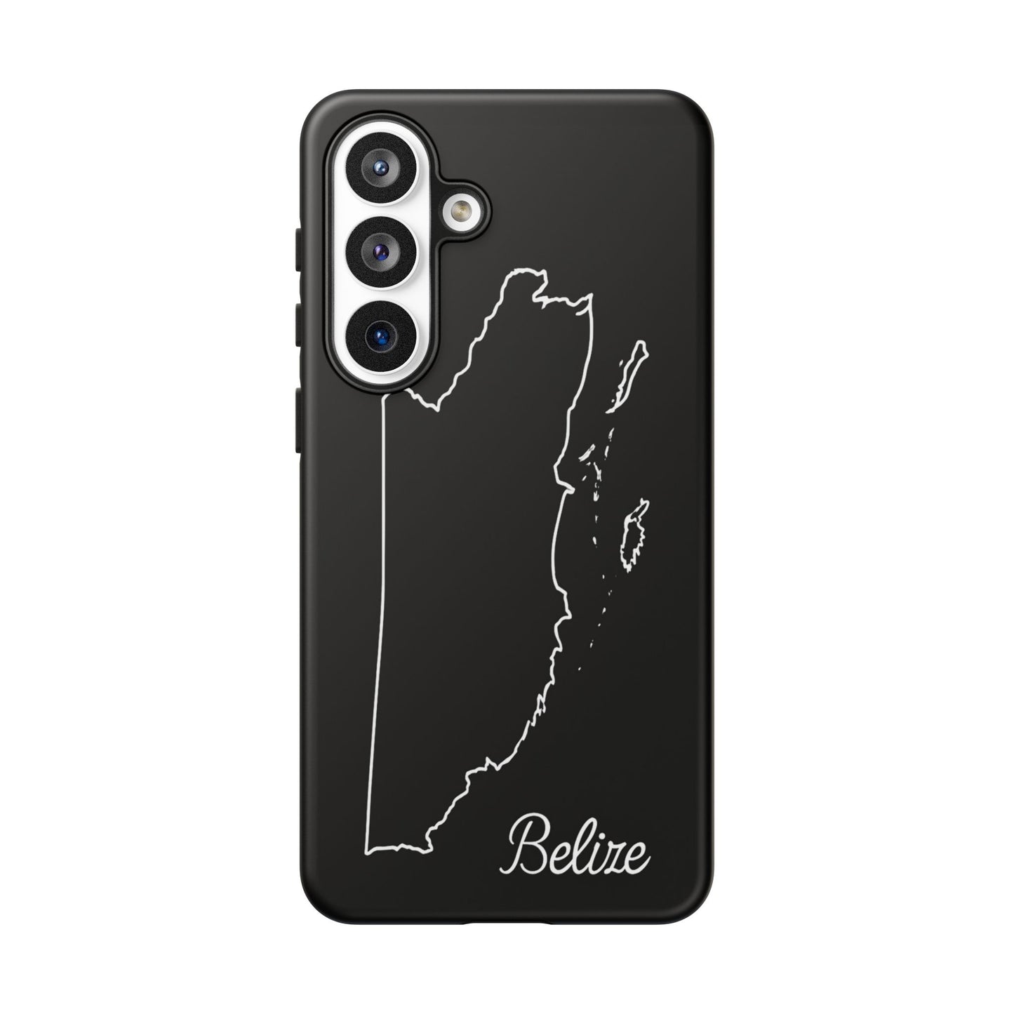 Belize Outline Phone Case – Minimal Country Map Tough Case (iPhone, Samsung, Pixel)