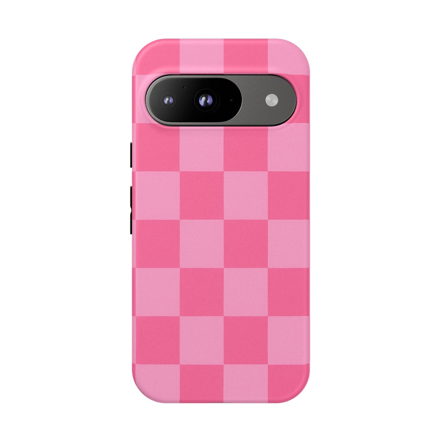 Pink Checkerboard Phone Case | Cute Aesthetic Checkered iPhone & Samsung Tough Case