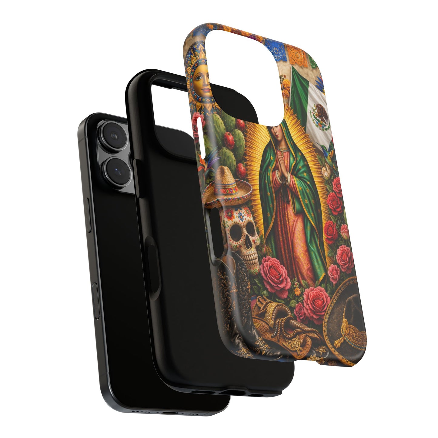 Virgen de Guadalupe Phone Case Mexican Floral iPhone Samsung Pixel Case
