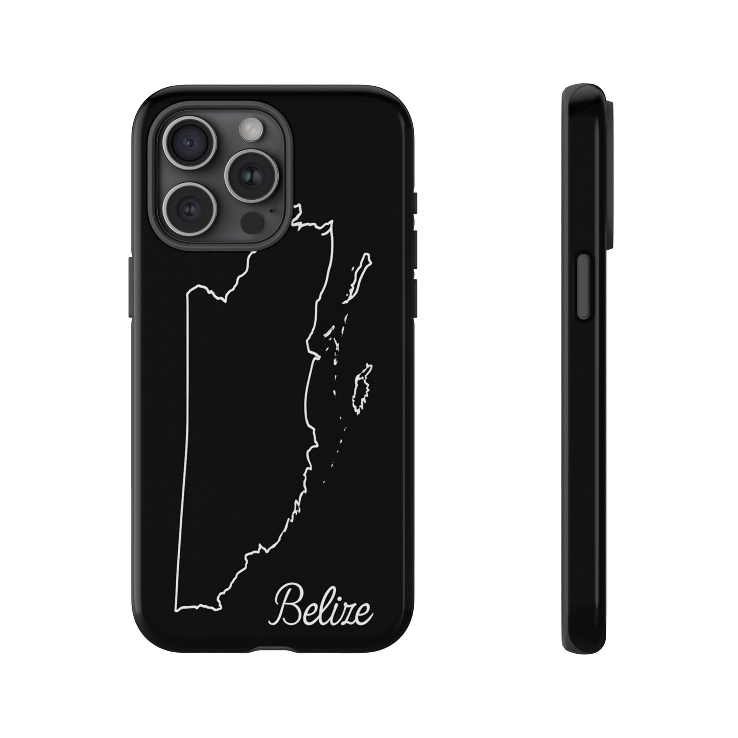 Belize Outline Phone Case – Minimal Country Map Tough Case (iPhone, Samsung, Pixel)