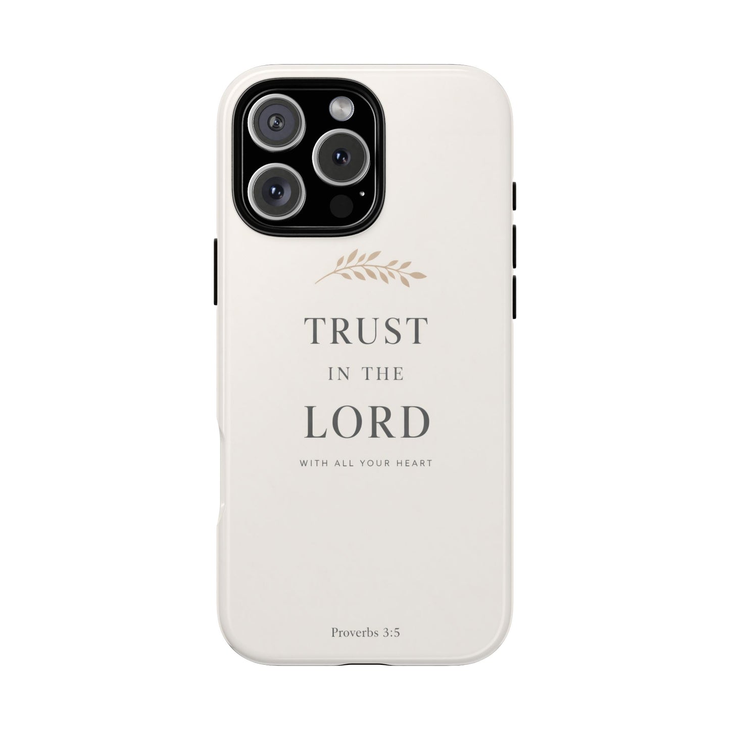 Proverbs 3:5 Christian Phone Case Trust in the Lord Minimalist Faith Cover