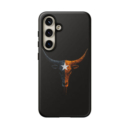 Texas Longhorn Skull Phone Case Western Cowboy Bull iPhone Samsung Cover