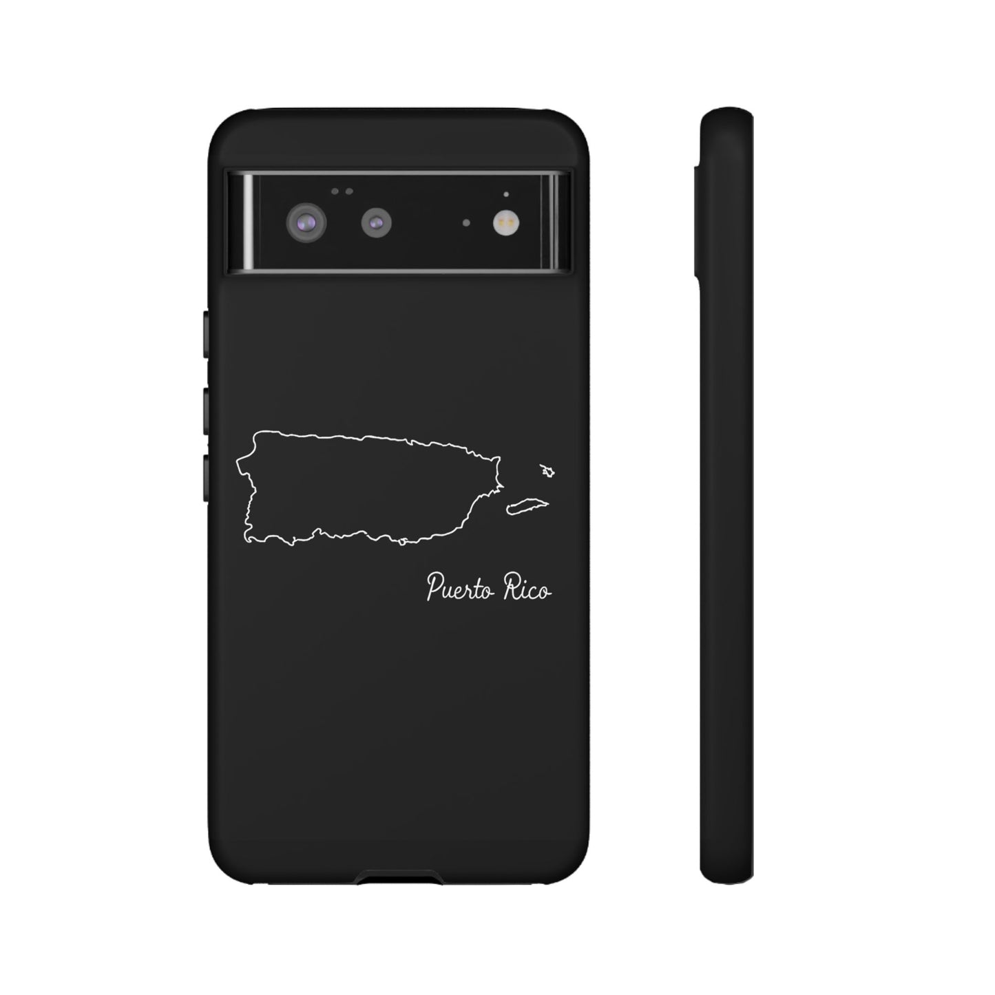 Puerto Rico Outline Phone Case – Minimal Country Map Tough Case (iPhone, Samsung, Pixel)