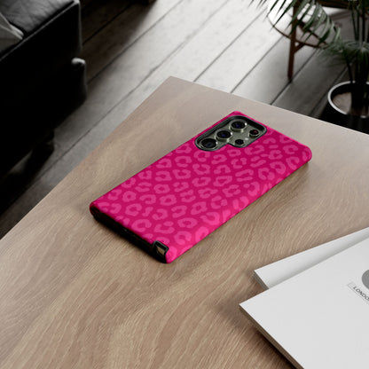 Hot Pink Leopard Print Phone Case – Bold Coquette Leopard Tough Case