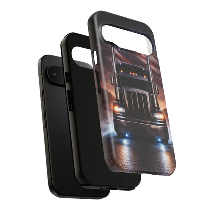 Semi Truck Phone Case American Flag Big Rig Trucker Gift iPhone Samsung