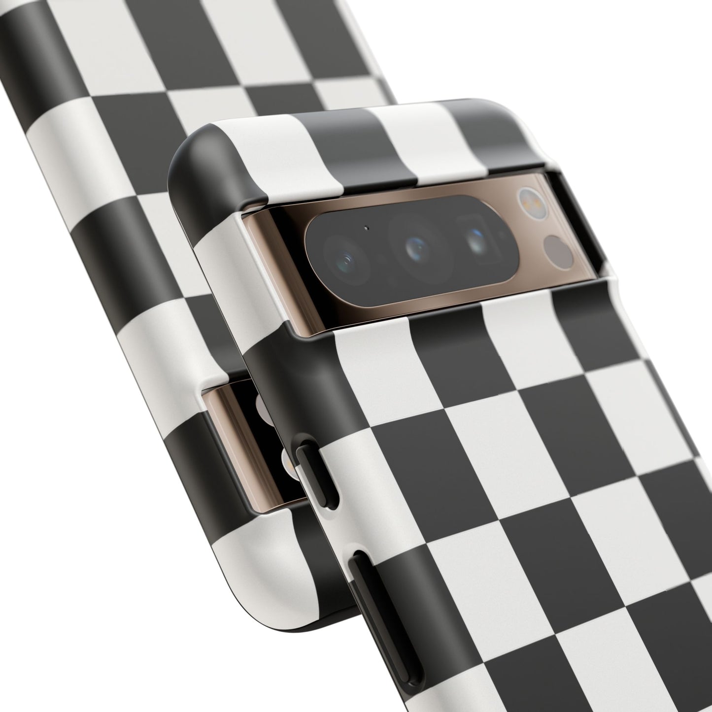 Black & White Checkerboard Phone Case – Classic Aesthetic Tough Protective Case for Iphone, Samsung Galaxy and Pixel
