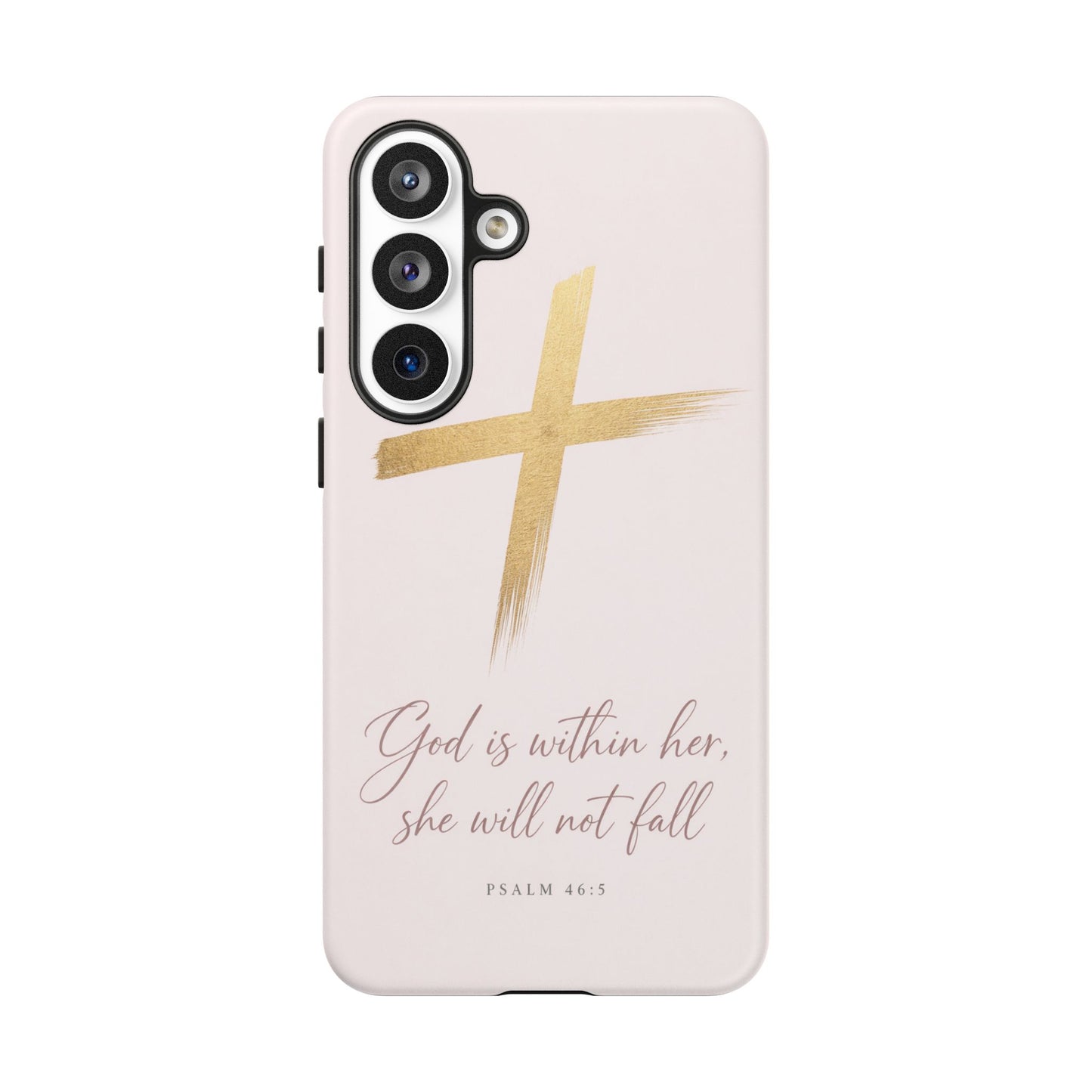 Psalm 46:5 God Is Within Her Christian Cross Phone Case Faith Gift