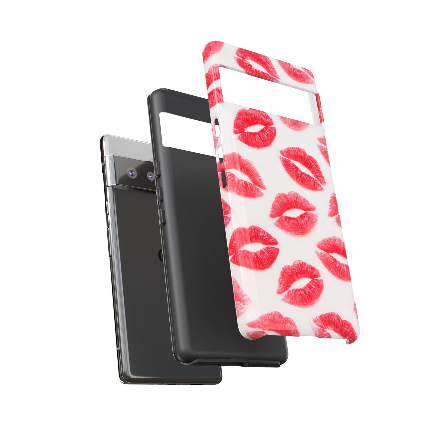 Red Lipstick Kiss Phone Case – Sexy Lip Print Pattern Tough Protective Cover