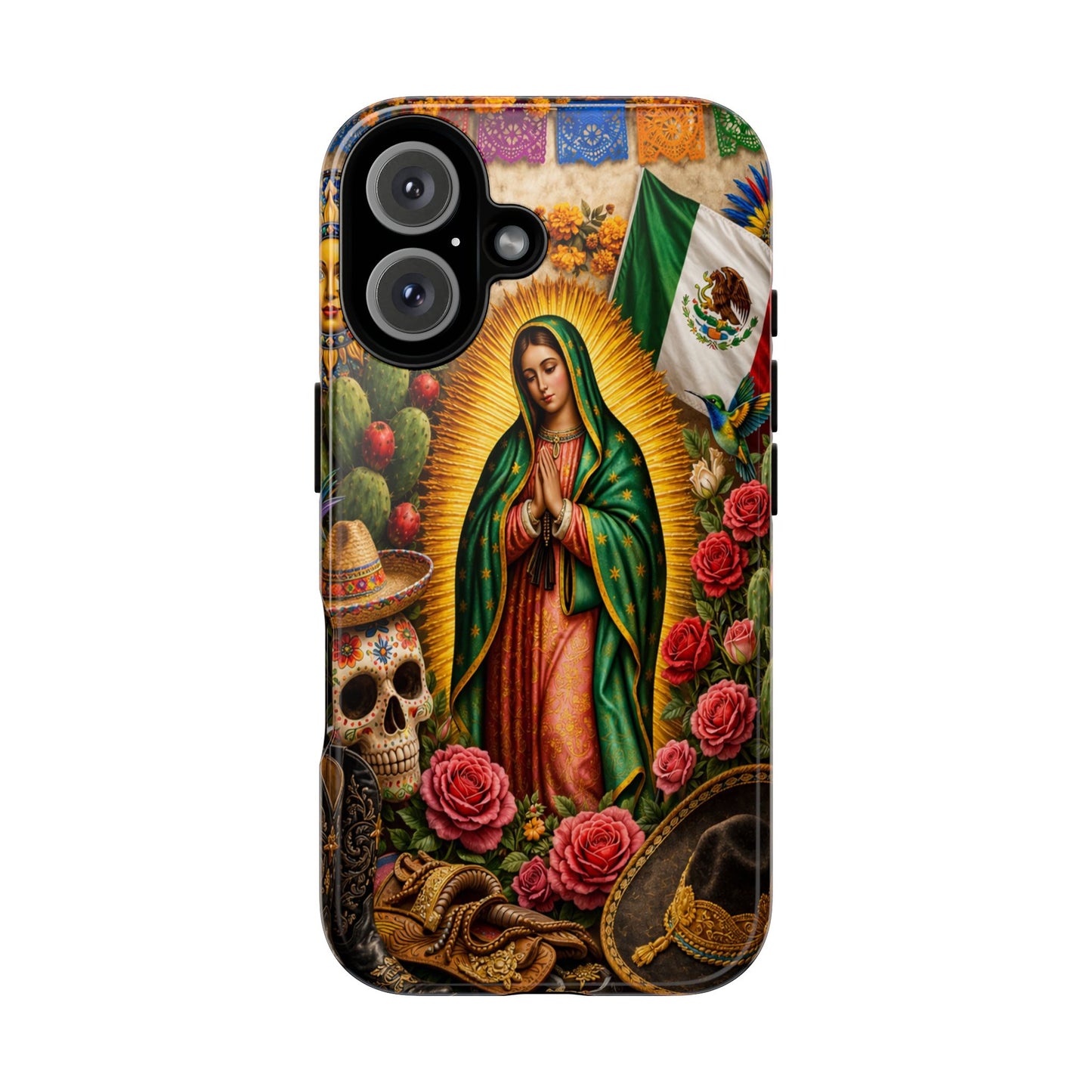 Virgen de Guadalupe Phone Case Mexican Floral iPhone Samsung Pixel Case