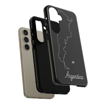 Argentina Outline Phone Case – Minimal Country Map Tough Case (iPhone, Samsung, Pixel)
