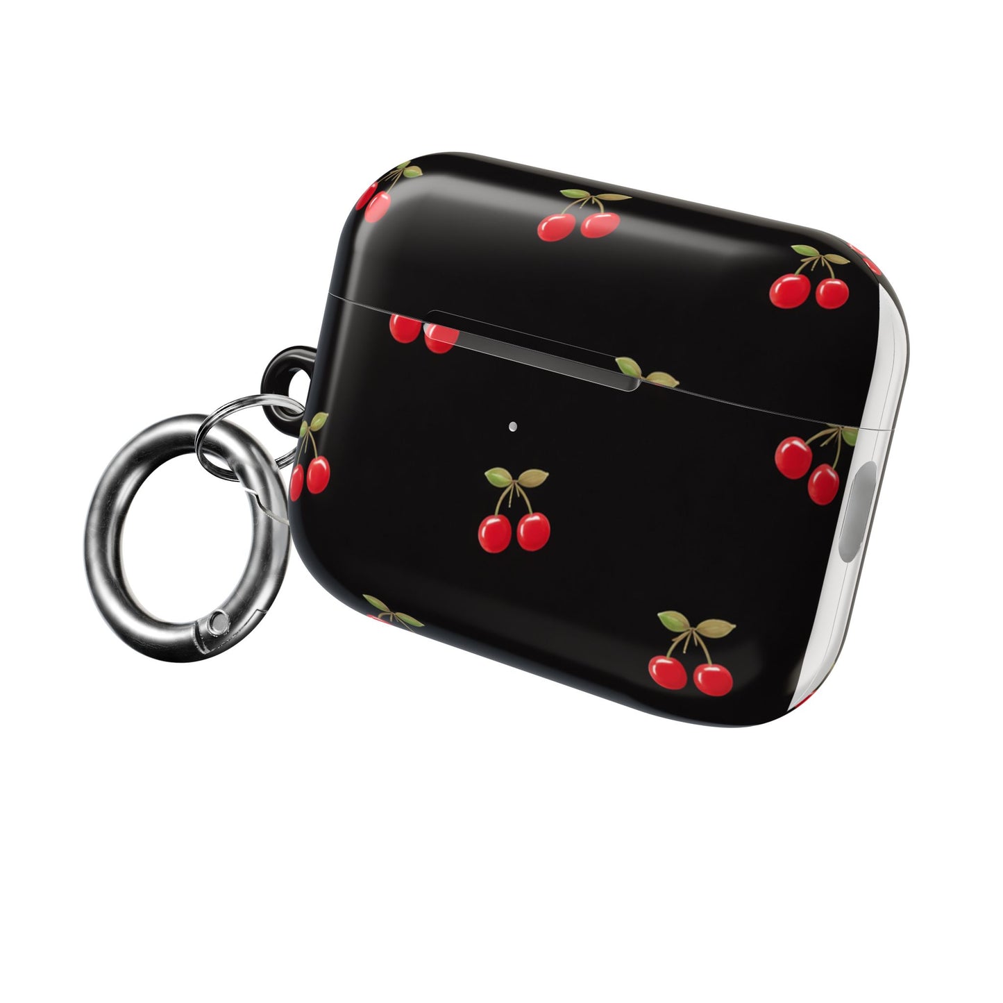 Cherry Pattern AirPod Case — Cute Black Cherry Protective Cover