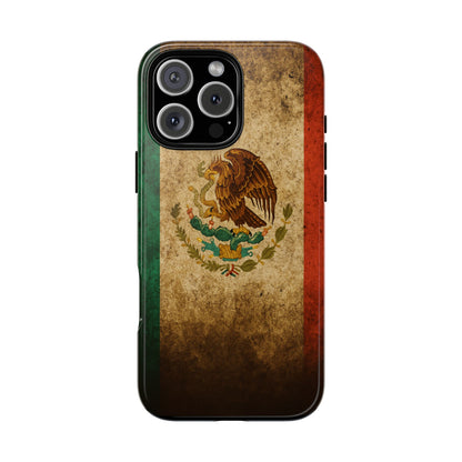 Vintage Mexico Flag Phone Case – Mexican Pride Grunge Flag Aesthetic Tough Case