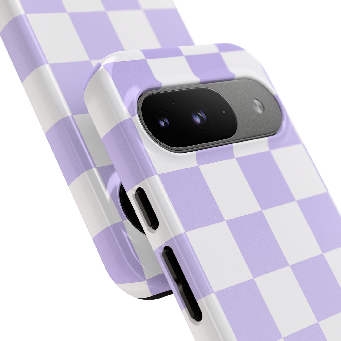 Lavender Checkerboard Phone Case | Pastel Aesthetic Tough Case