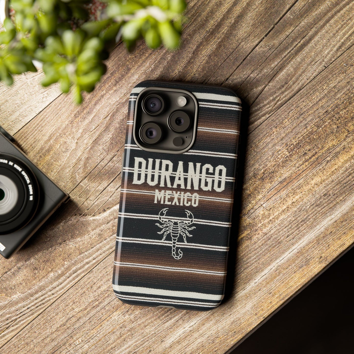 Durango Mexico Phone Case | Serape Scorpion Western Design | Mexican Heritage Tough Case for iPhone & Samsung