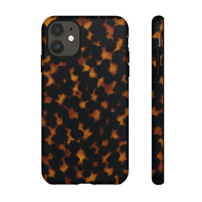 Tortoiseshell Pattern Tough Phone Case | Classic Leopard-Style Protective Cover
