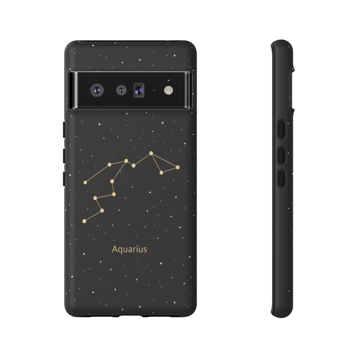 Aquarius Zodiac Constellation Phone Case – Luxe Gold Celestial Cover