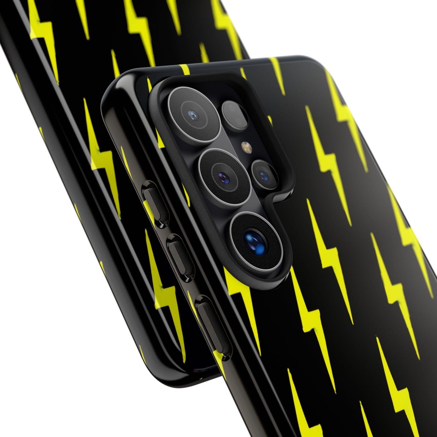Yellow Lightning Bolt Tough Phone Case | Bold Electric Pattern Case for Iphone, Samsung Galaxy and Pixel