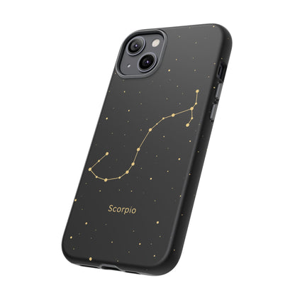 Scorpio Zodiac Constellation Phone Case – Luxe Gold Celestial Cover