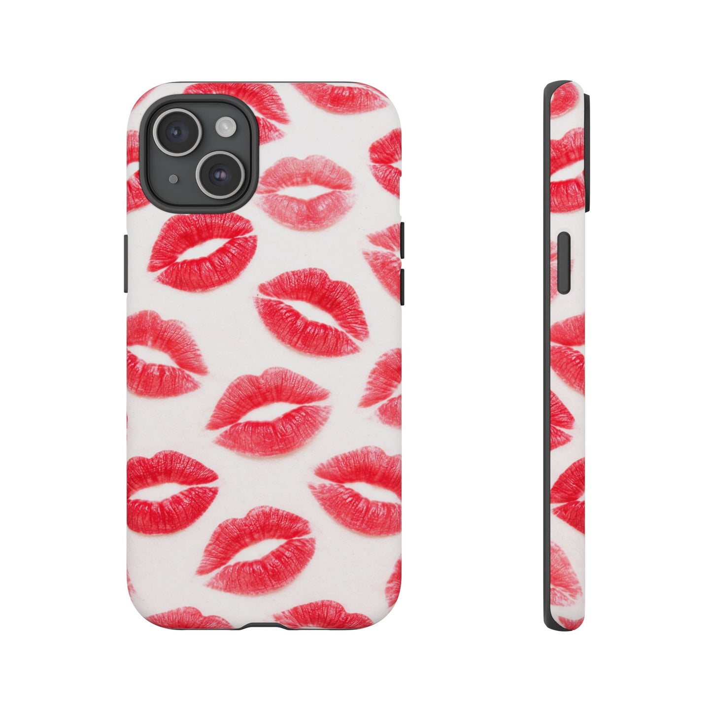 Red Lipstick Kiss Phone Case – Sexy Lip Print Pattern Tough Protective Cover