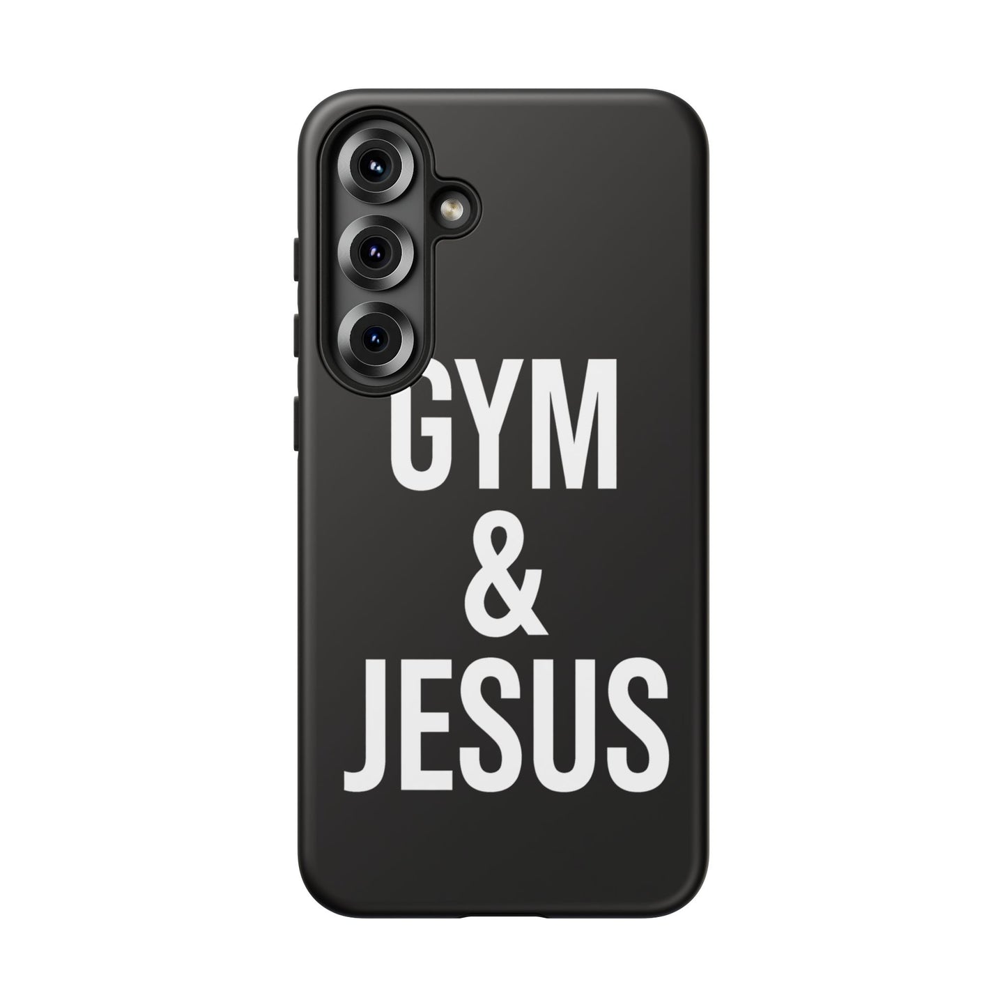 Gym & Jesus Phone Case Christian Faith Workout Gym Motivation Case